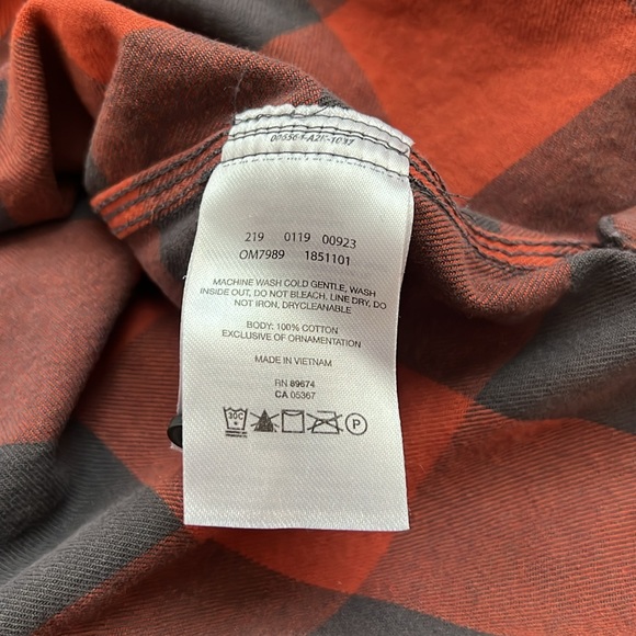 Mountain Hardwear Button Down Shirt - Medium - Burnt Orange/Charcoal - Picture 4 of 4